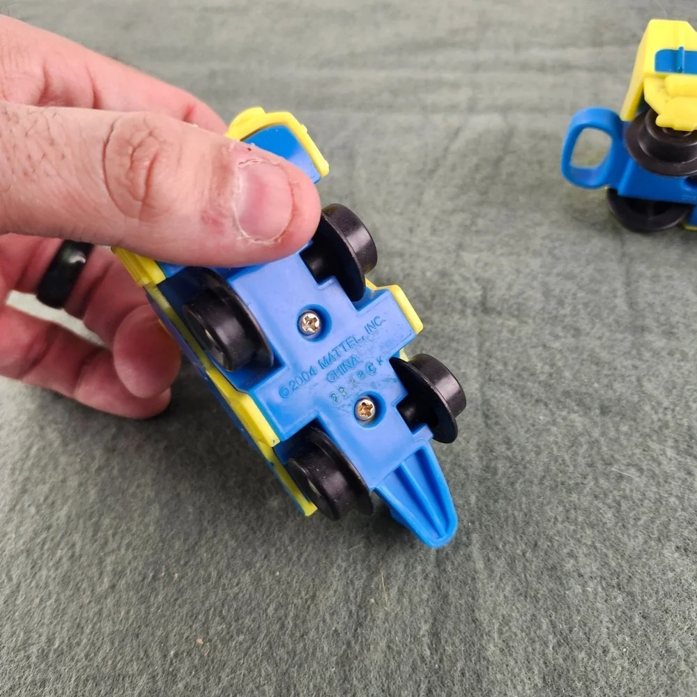 GeoTrax Freightway Transport Push Truck Tractor Trailer Fisher-Price Yellow Blue